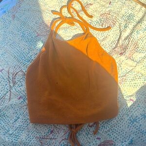 Orange Backless Crop Top